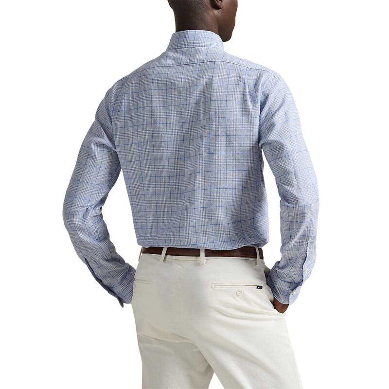 Polo Ralph Lauren Custom Fit Checked Linen-Blend Shirt image number 1